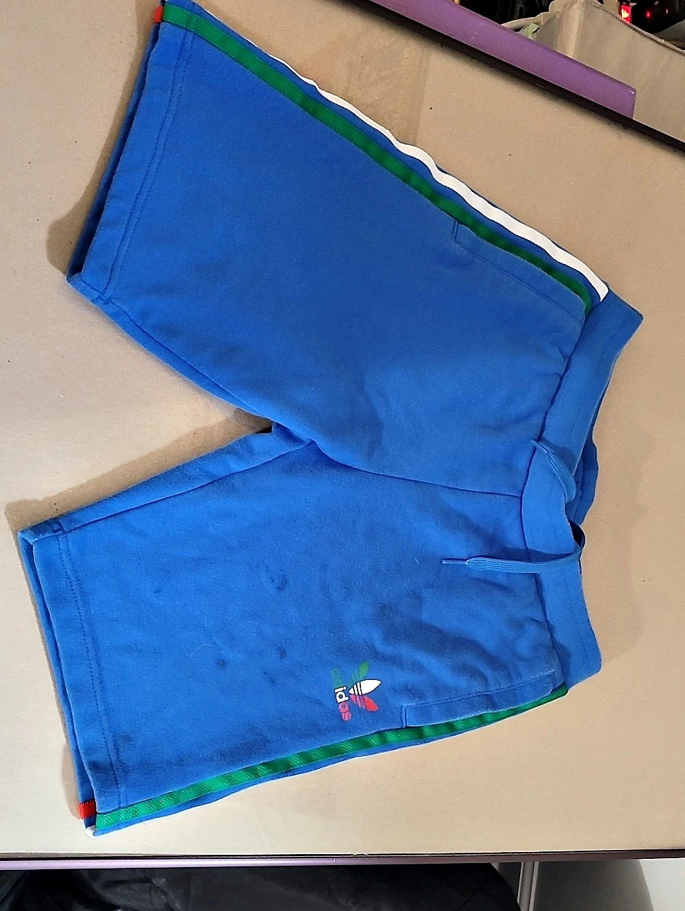 adidas Adicolor 70s Shorts Color Block Shorts in Blue & Green